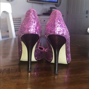 Pink Sparkle Sz 8M women Stiletto GUESS